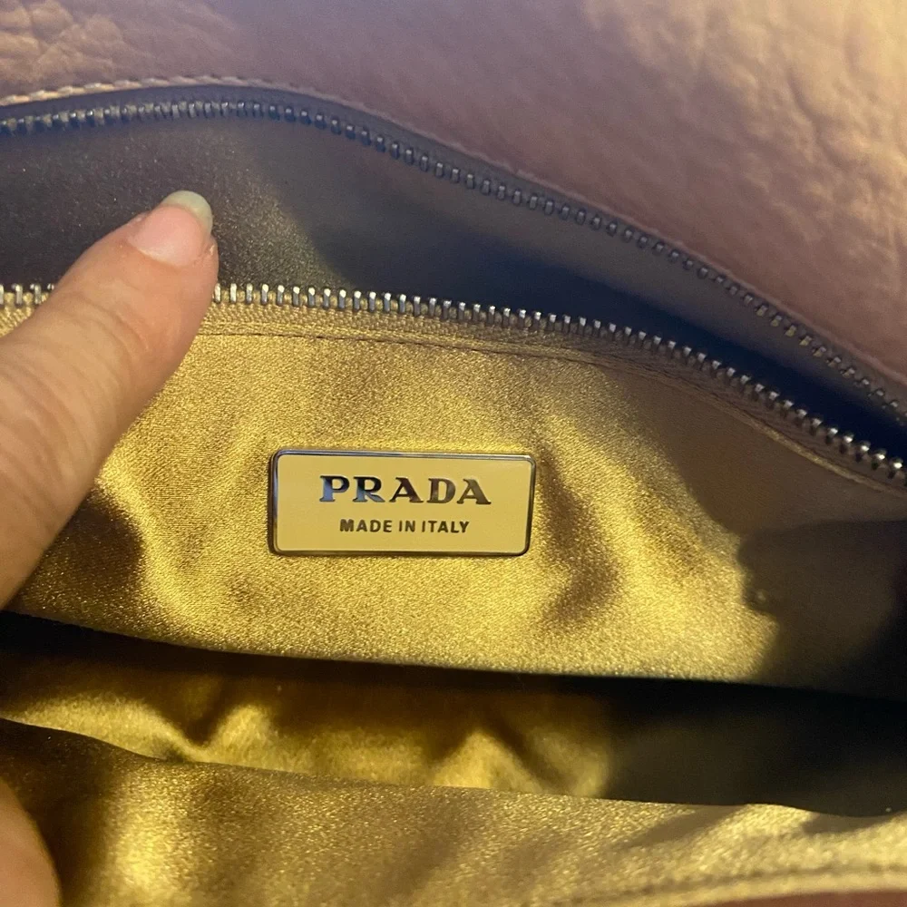 Prada Vitello - EUC - Daino Leather Shoulder Bag - Like New, Pristine!